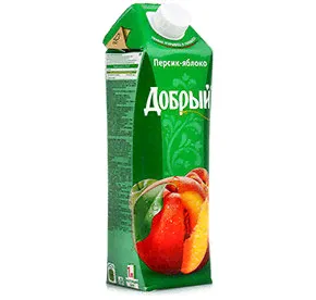 Добрый персиково-яблочный нектар 1л-0