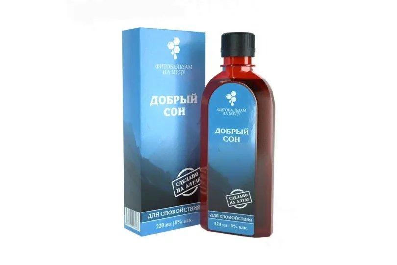 Фитобальзам на меду «Добрый сон» для здорового сна, 220 мл.-0