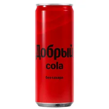 Напиток газированный ДОБРЫЙ Кола без сахара 0,33л ж/б