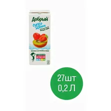 Сок Добрый Яблоко Клубника Киви 0,2 л по 27 шт