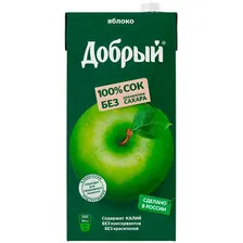 Сок Добрый Яблоко ТП 2л/6шт