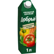 Детская вода Нектар Добрый, Овощной урожай, 1л