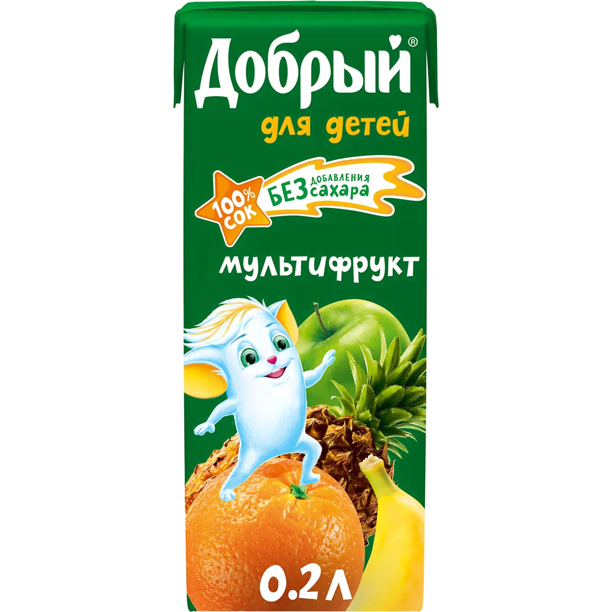 Сок Добрый, Мультифрукт, 0,2 л.-0