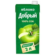Coк Добрый Яблоко зеленое 2 литра 6 штук в упаковке