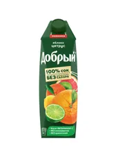 Добрый Сок Яблоко-Цитрус без сахара т/пак 1 л (12 шт)