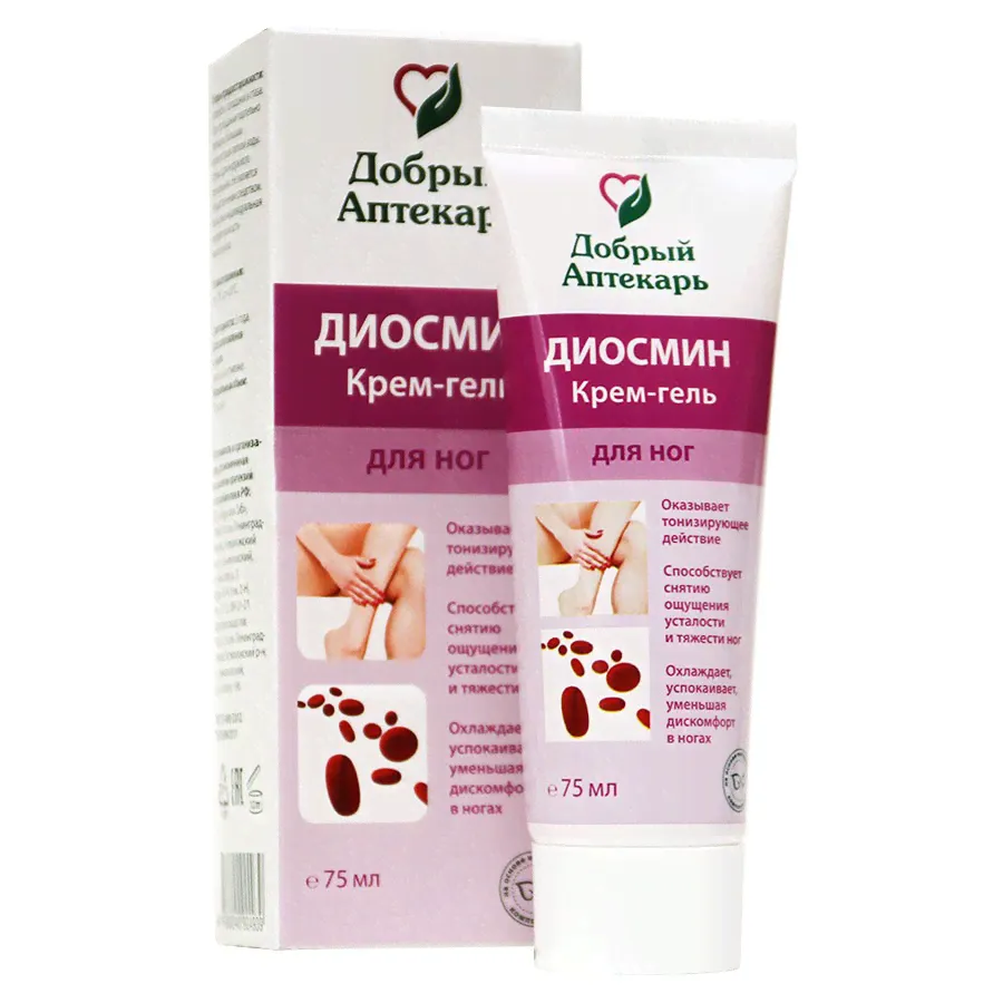 Крем гель для ног Добрый Аптекарь Диосмин 75 ml
