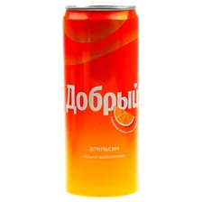 Напиток Добрый 0,33л апельсин с витамином С газированный