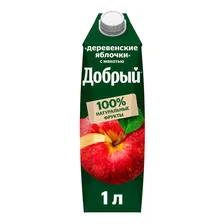 Нектар Добрый деревенское яблоко 1 л х 6 шт