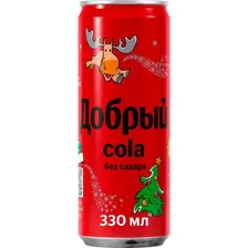 Напиток ДОБРЫЙ Кола без сахара сильногазированный, 0.33л в магазинах Лента