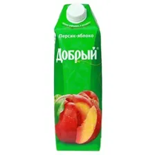 Сок Добрый 1л Нектар ПЕРСИК-ЯБЛОКО *12 КОРОБКА!!!