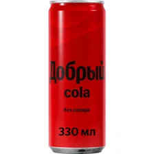 Напиток газированный Добрый Cola без сахара 0,33л
