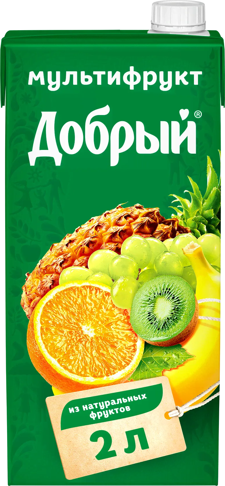 Нектар Добрый мультифрукт в упаковке тетра-пак 2 л 2 л-0